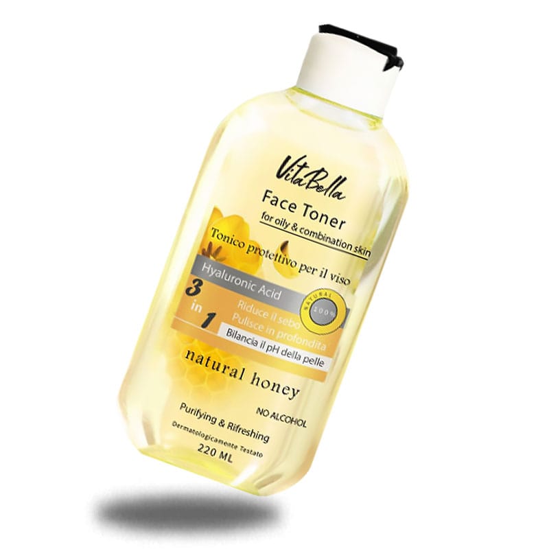 تونر پاک کننده صورت مخصوص پوست چرب و مختلط ویتابلا 1 استفاده از یک تونر مناسب، چربی اضافی و منافذ باز پوست تان را کاهش میدهد.