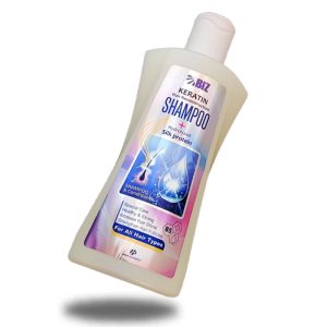 شامپو کراتینه بیز کاهش دهنده ریزش و محرک رشد مجدد مو است